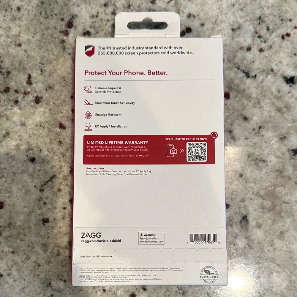 NEW InvisibleShield Glass+ Defense for iPhone 14 - Clear